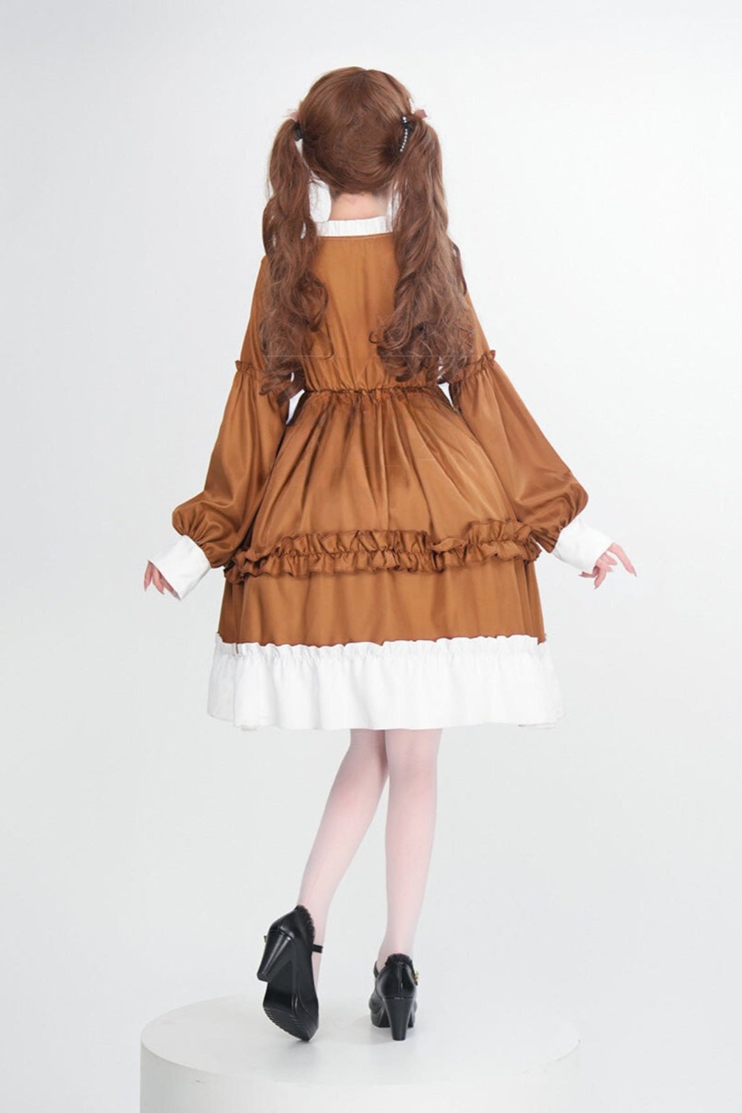 Doll Lace-Up Lolita Dress + Bustle + Bare Ribbon