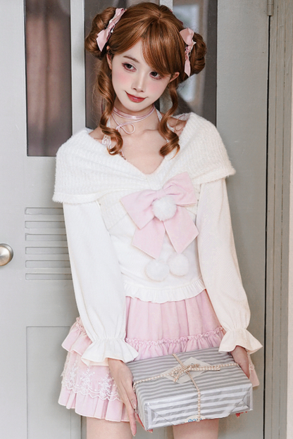 スイートリボントップス+スカート