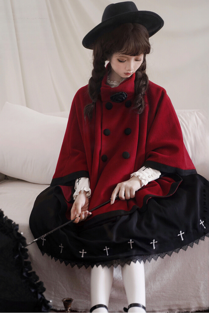 [Reservation deadline on October 18] Rose Elegant Footie Ribbon Cape Coat