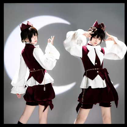 [May 27 reservation deadline] Hunting Rabbit Retro Red Bunny Ear Jacket + Vest + Shorts