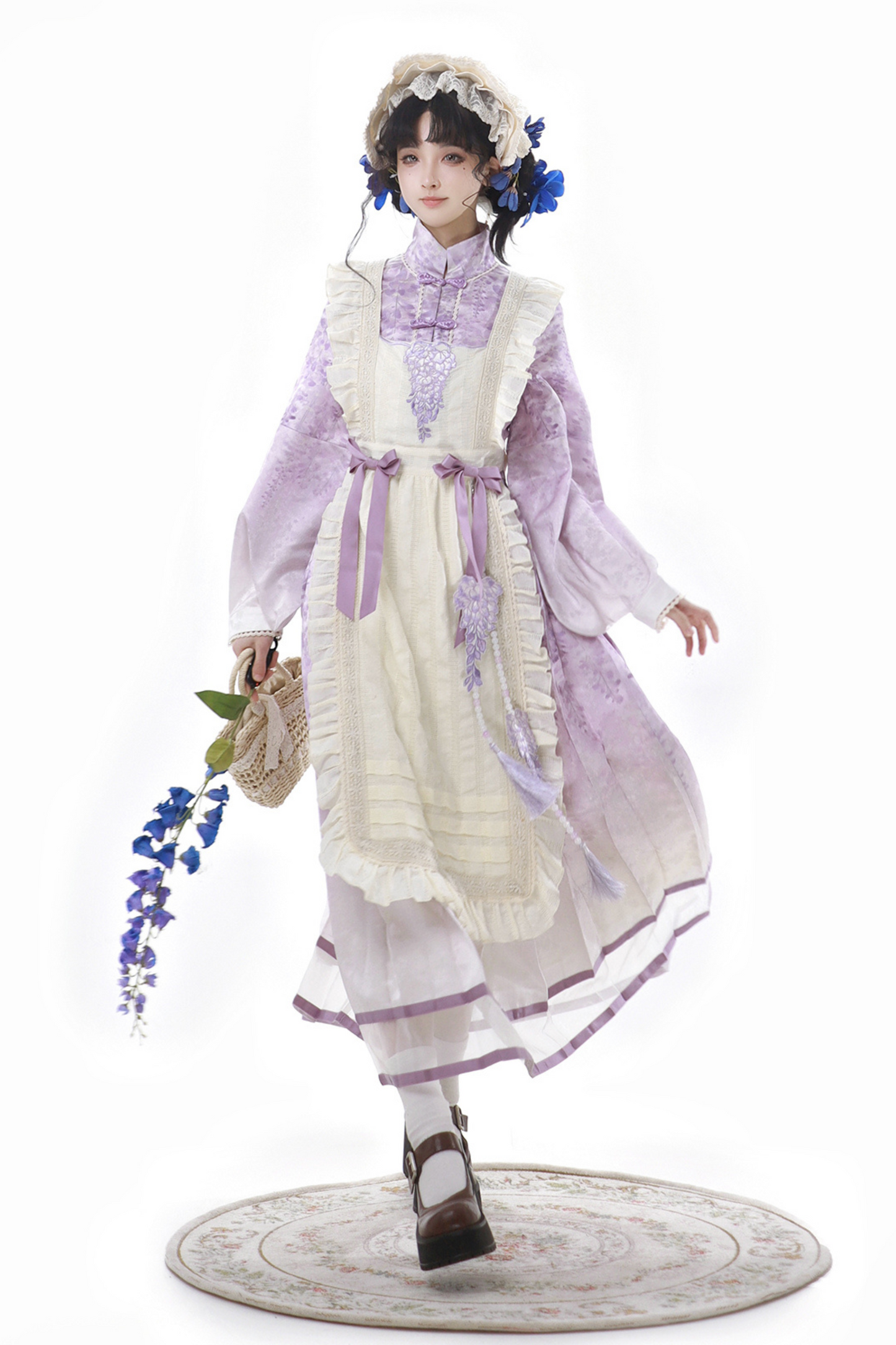 Chinese Ethnic Elegant Sweet Dress + Apron