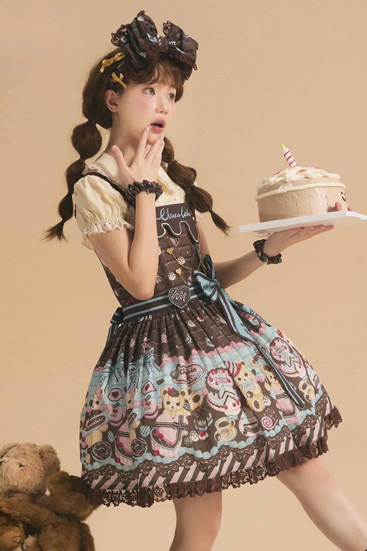 Dream Chocolate Bear Lolita Dress
