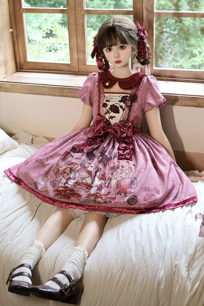 Rabbit Flower Series Doll Cute Dress + Suspender Dress