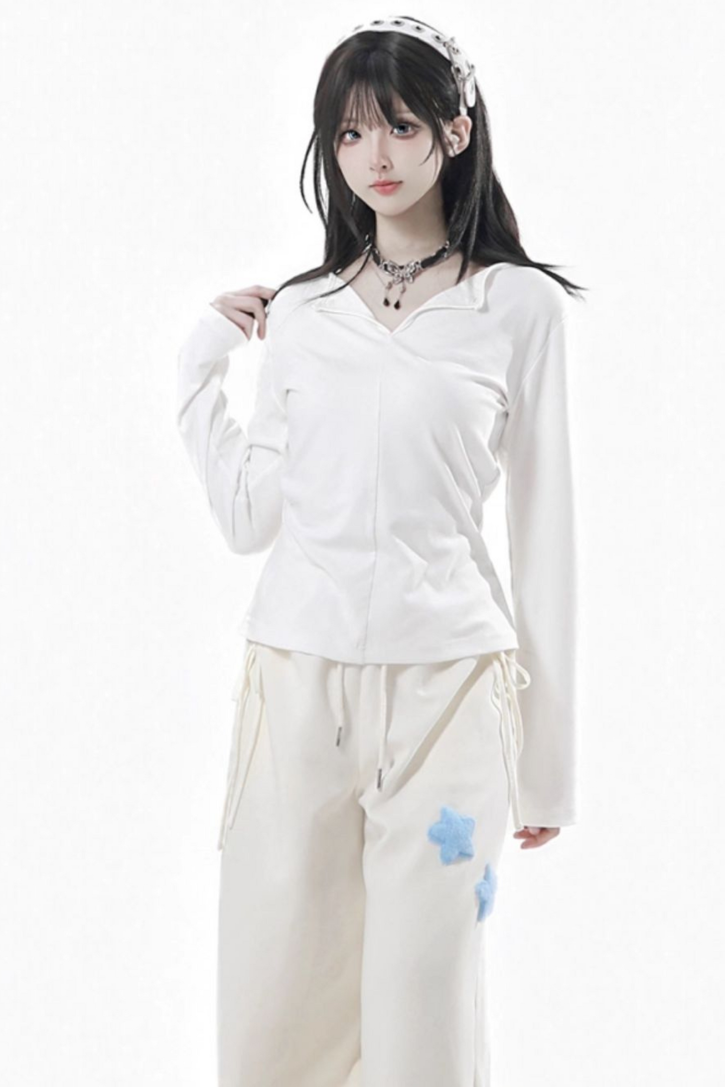 ステッチウエストベーシックトップス