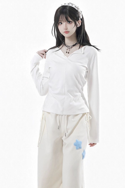 ステッチウエストベーシックトップス