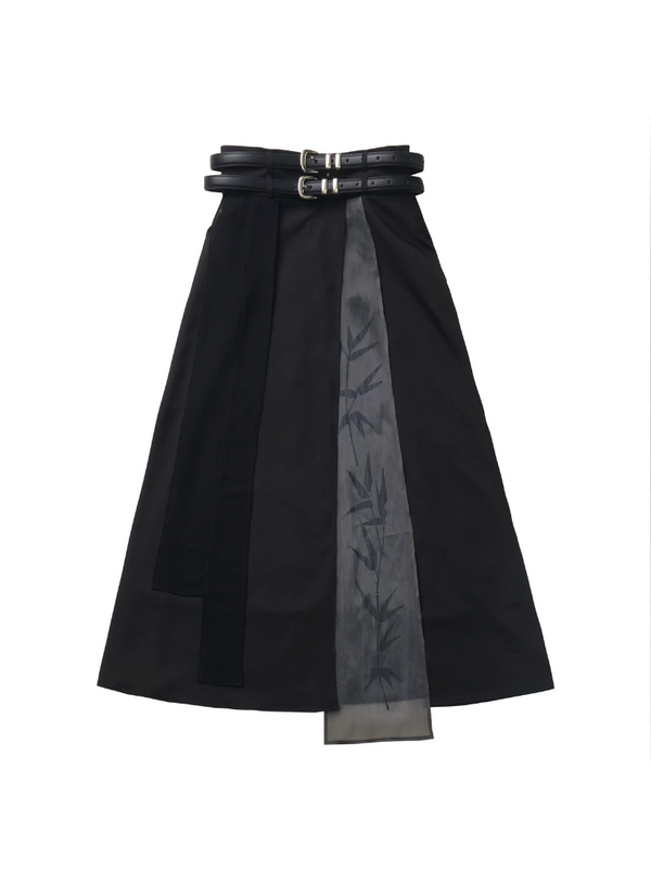 ニューチャイナバンブープリントブラックホワイトデザインスーツ