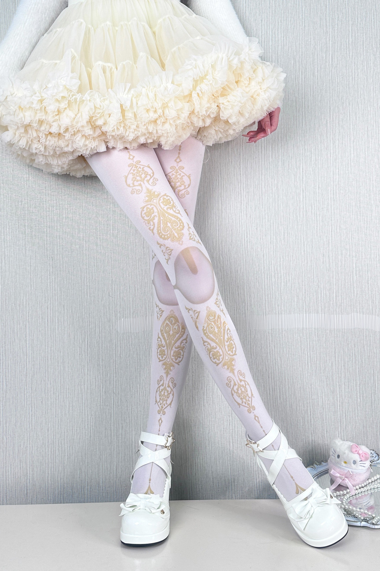 팰리스 돌 화이트 팬티 스타킹