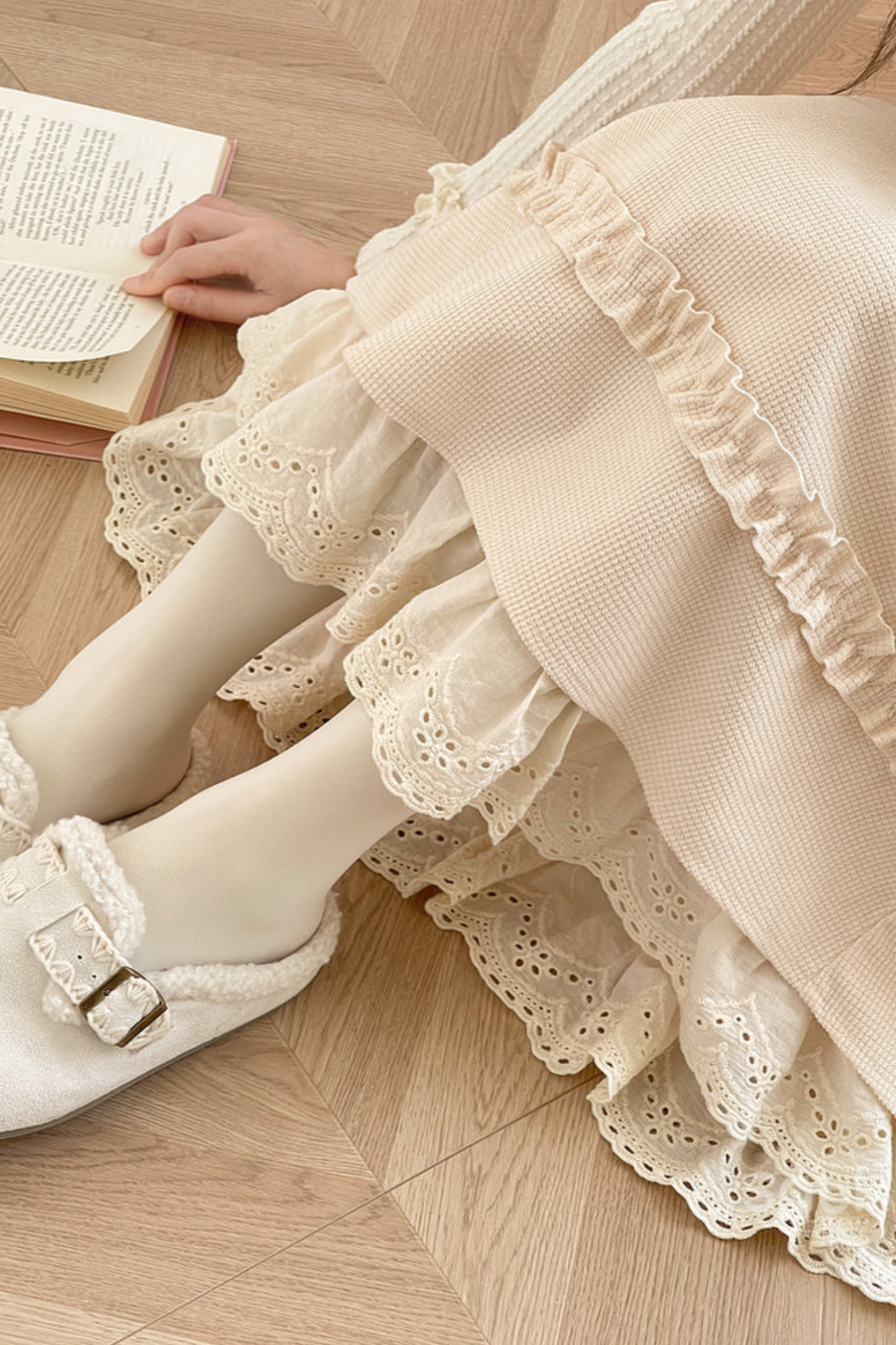 レースプレッピースタイルスカート