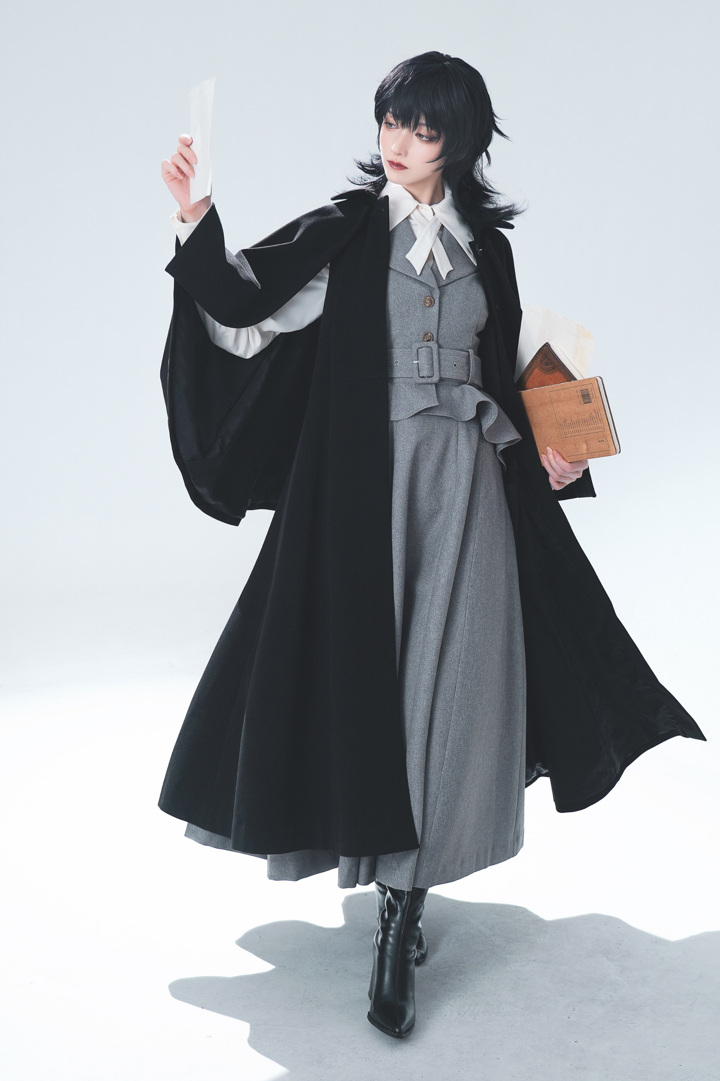 Umbrella Vintage Style Trailing Vest + Long Skirt + Short Skirt