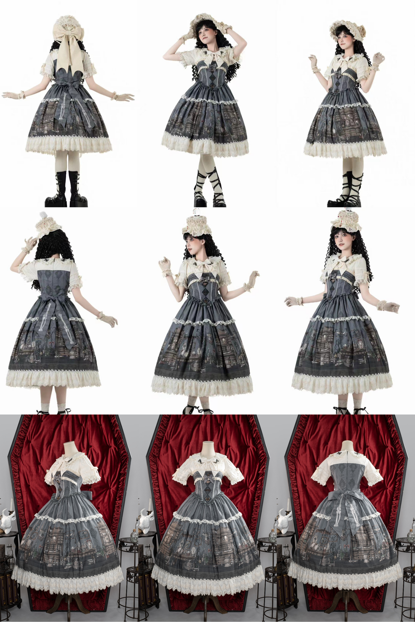 スペルコレクションルームステッチフェイクツーピースドレス