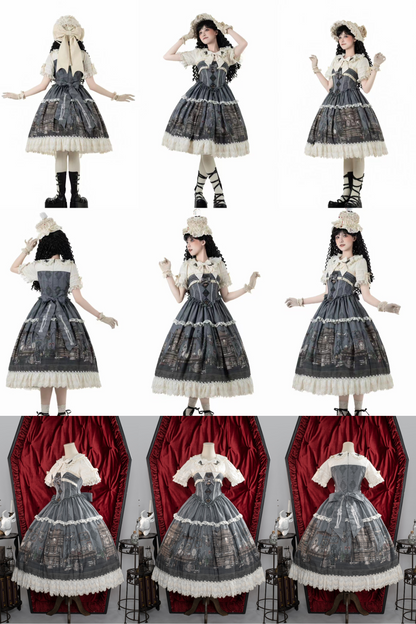 スペルコレクションルームステッチフェイクツーピースドレス