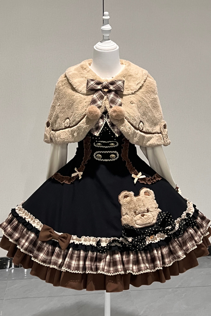 Bear Lolita Jumper Skirt + Top + Cape + Hat