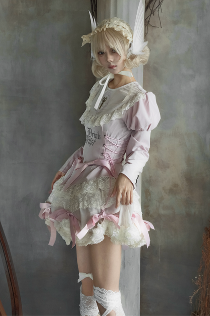 ドローストリングゴシックスイートトップス+ケーキスカート