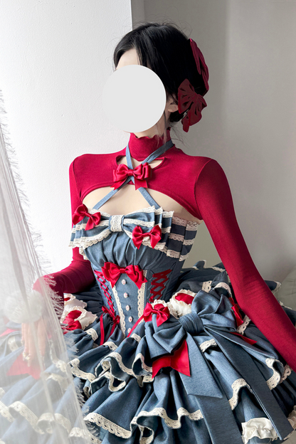 Cherry Rabbit Lolita Dress + Short Cardigan