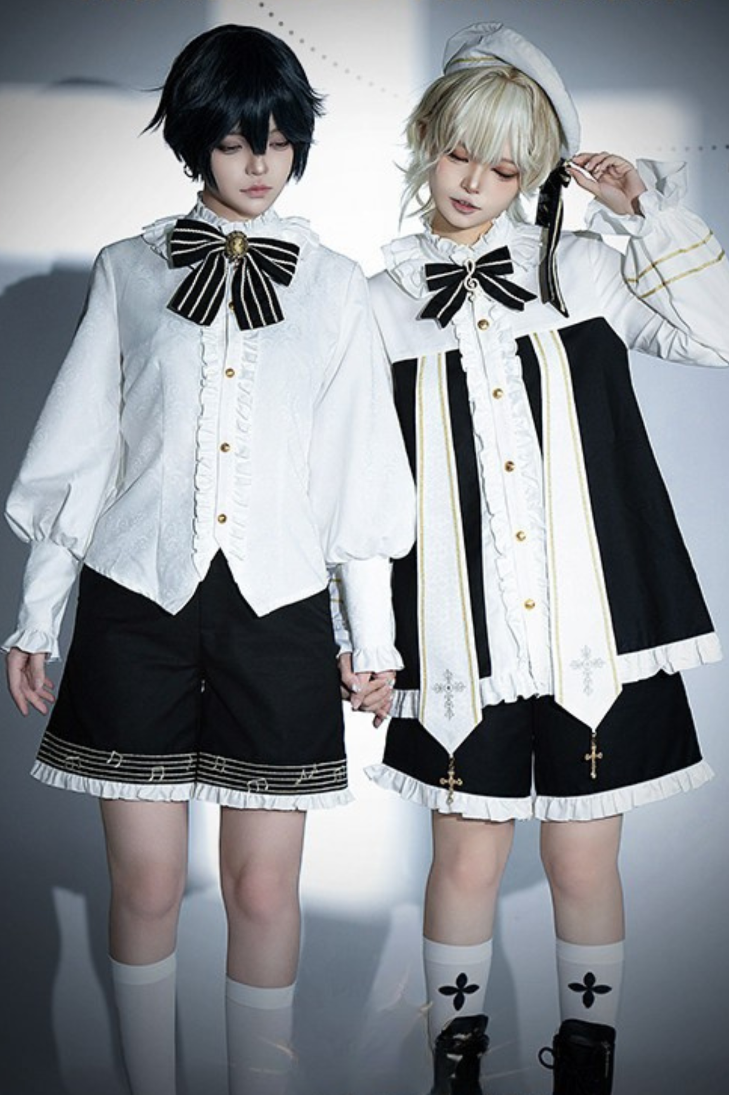 Gothic Cross Monochrome Prince Set + Beret