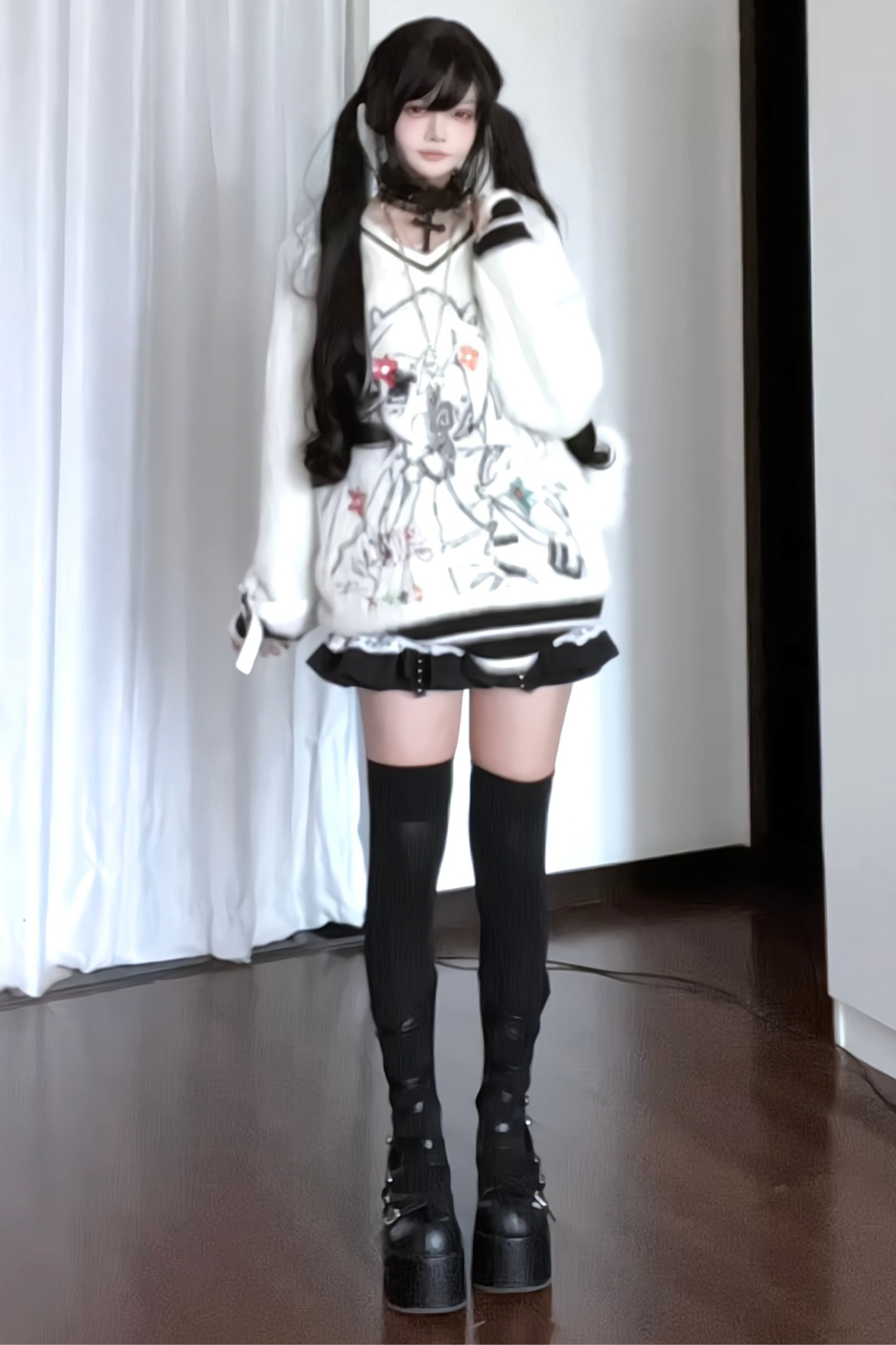 アニメプリントソフトフードトップス