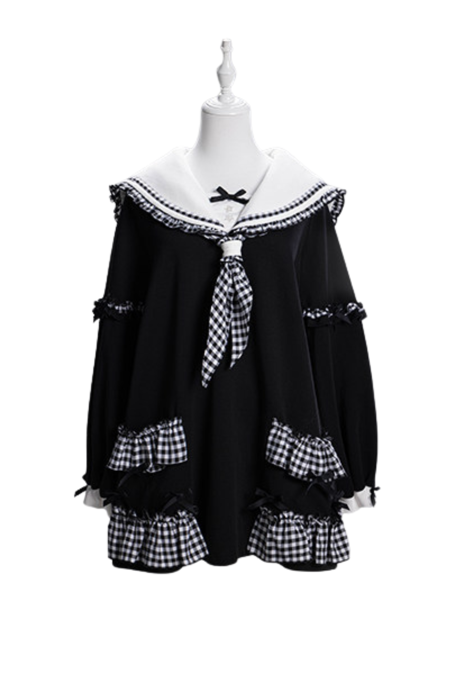 Plaid Sailor Loose Top