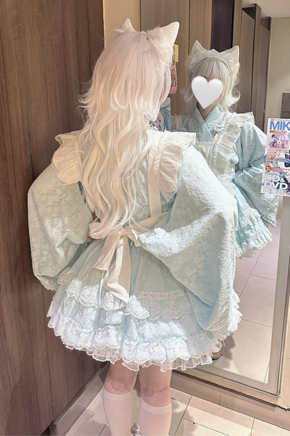 フルレースコットンエプロンサブカルチャースカート