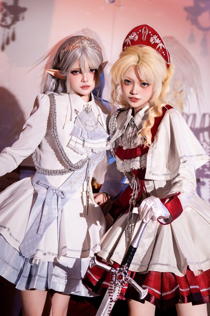 위치스 샤이닝 로리타 탑 + 스커트 + 보닛