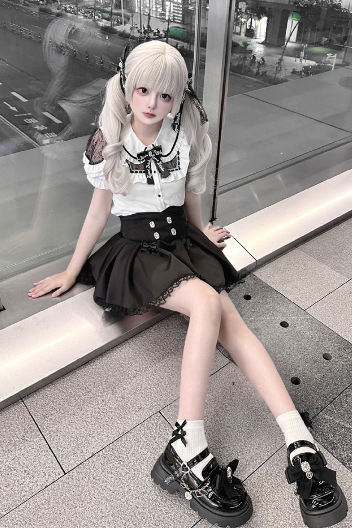 Puppen-Spitzenoberteil + Culottes