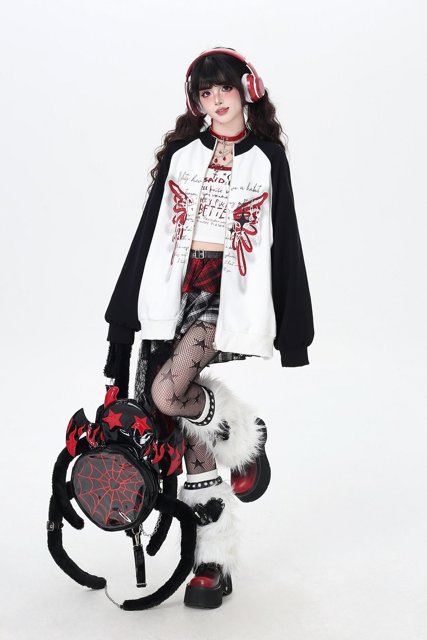 Butterfly Bicolor Loose Hoodie