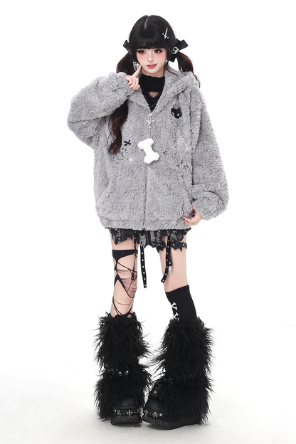 リボンキャットフードファージャケット