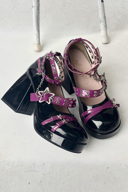 スーパーピンクゴシックマリージェーンシューズ