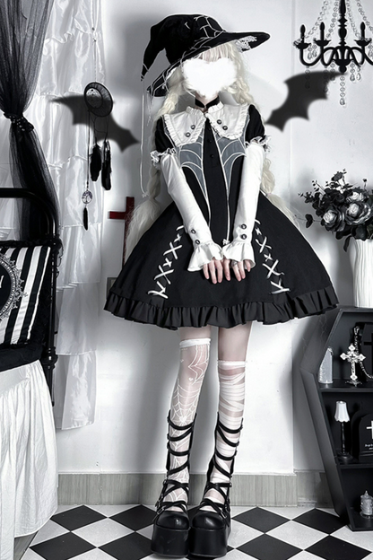 Maid Gothic Punk Style Dark Lolita Dress