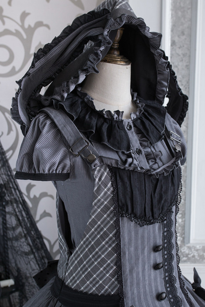 Striped Skirt + Leg Ring + Shirt