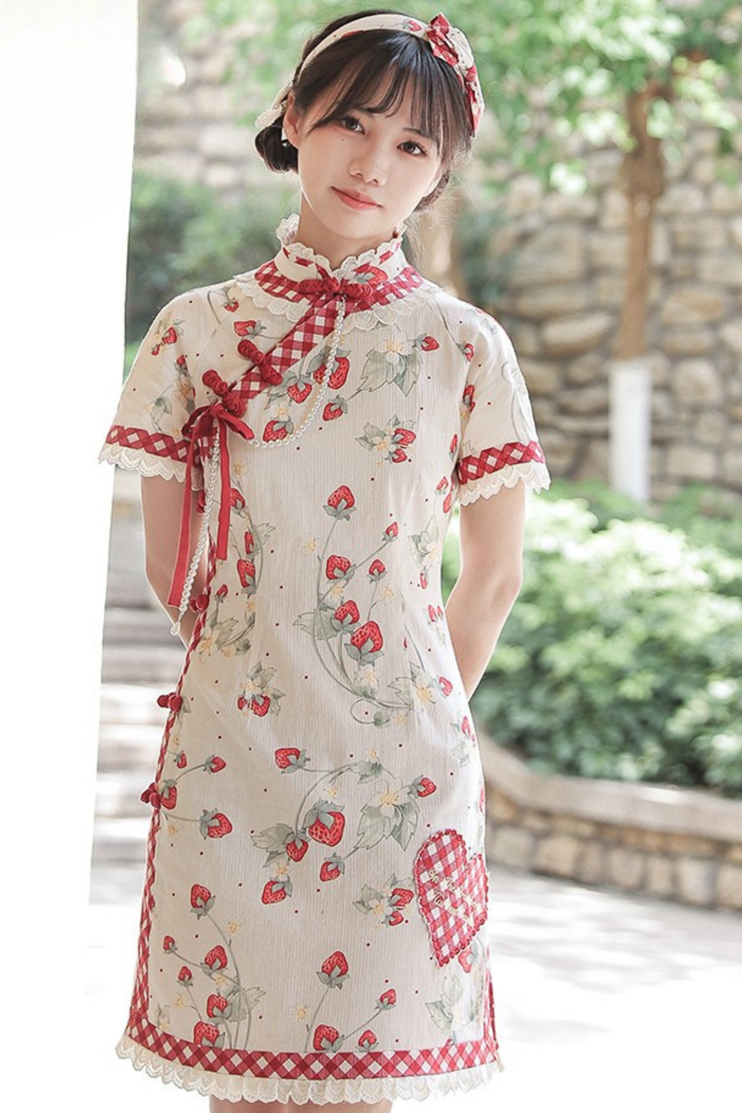 Strawberry Orchard China Dress