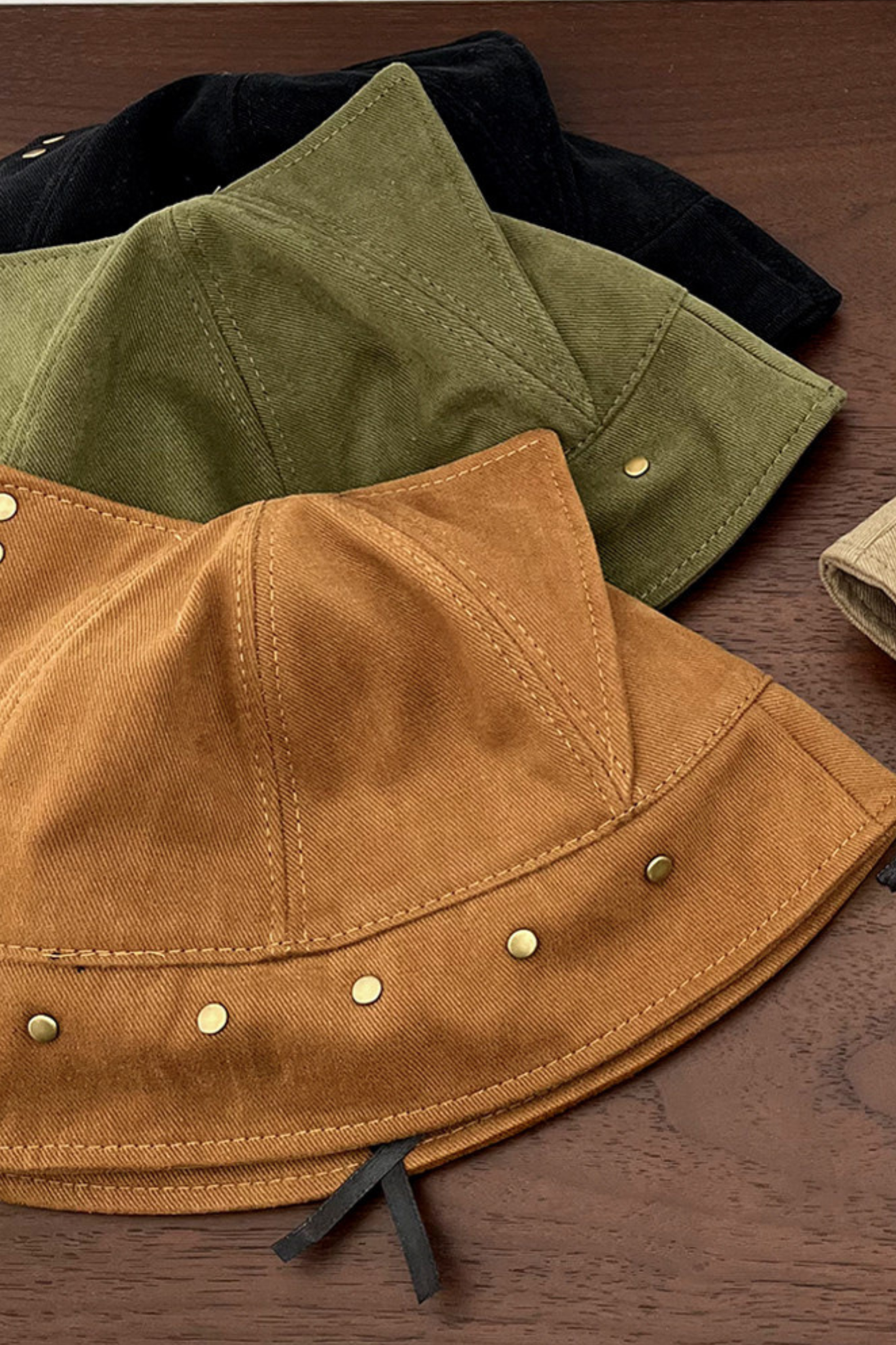 Studded Cat Ear Bucket Hat