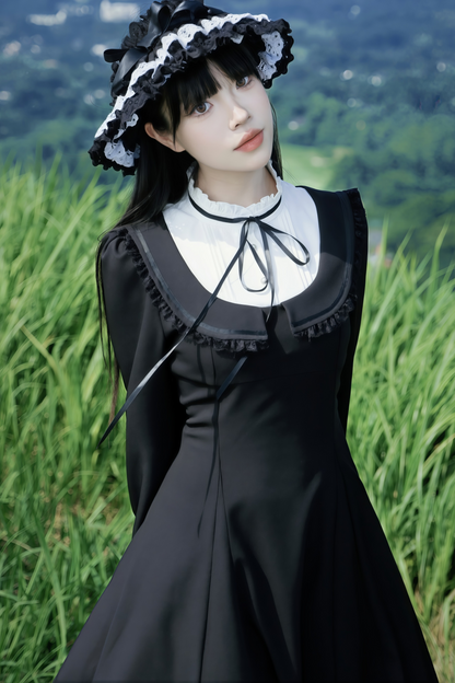 フランスヴィンテージリボンドールドレス