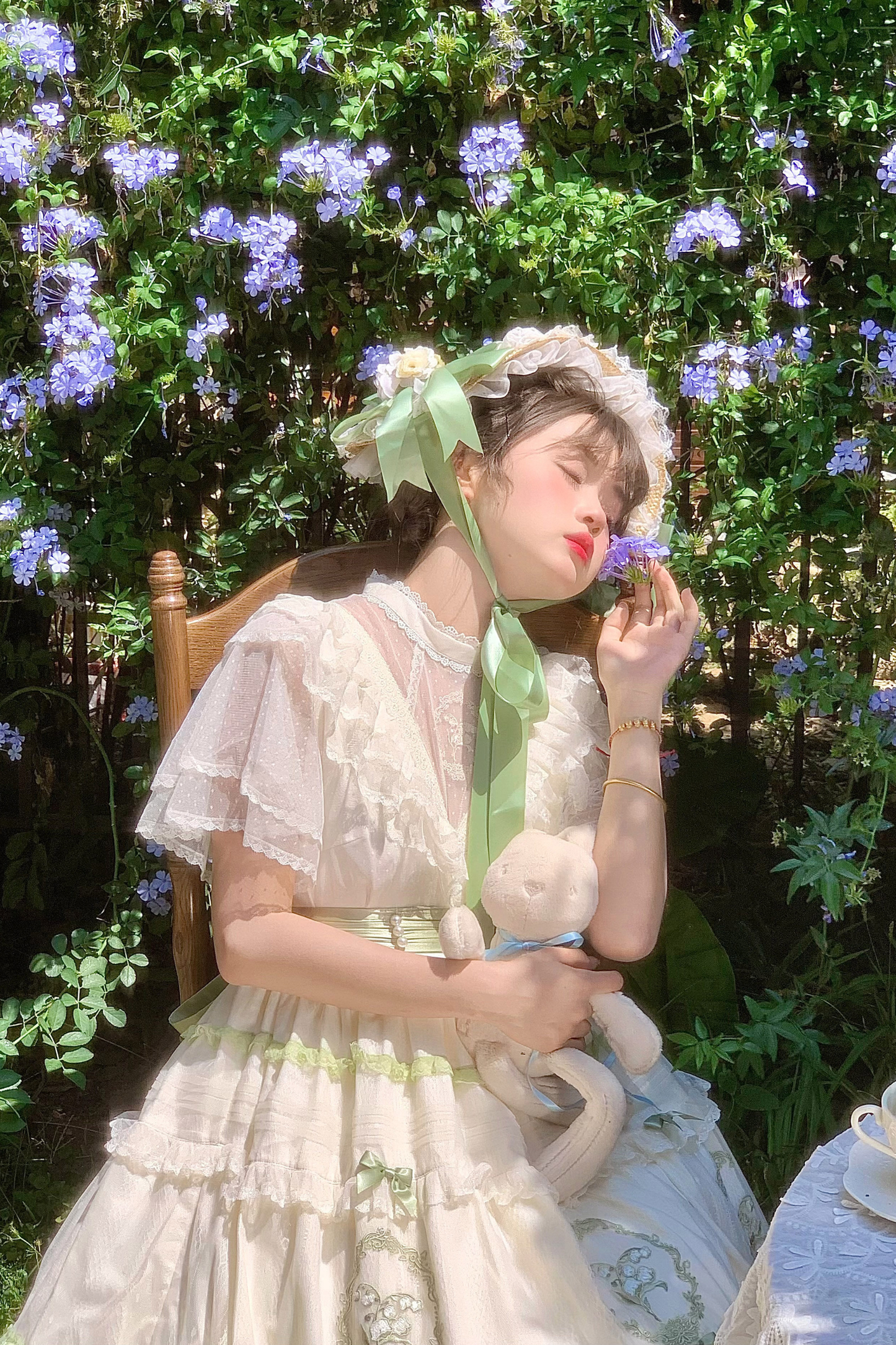 Lily Forest Ever Dress + Flower + Flat Cap + Clip