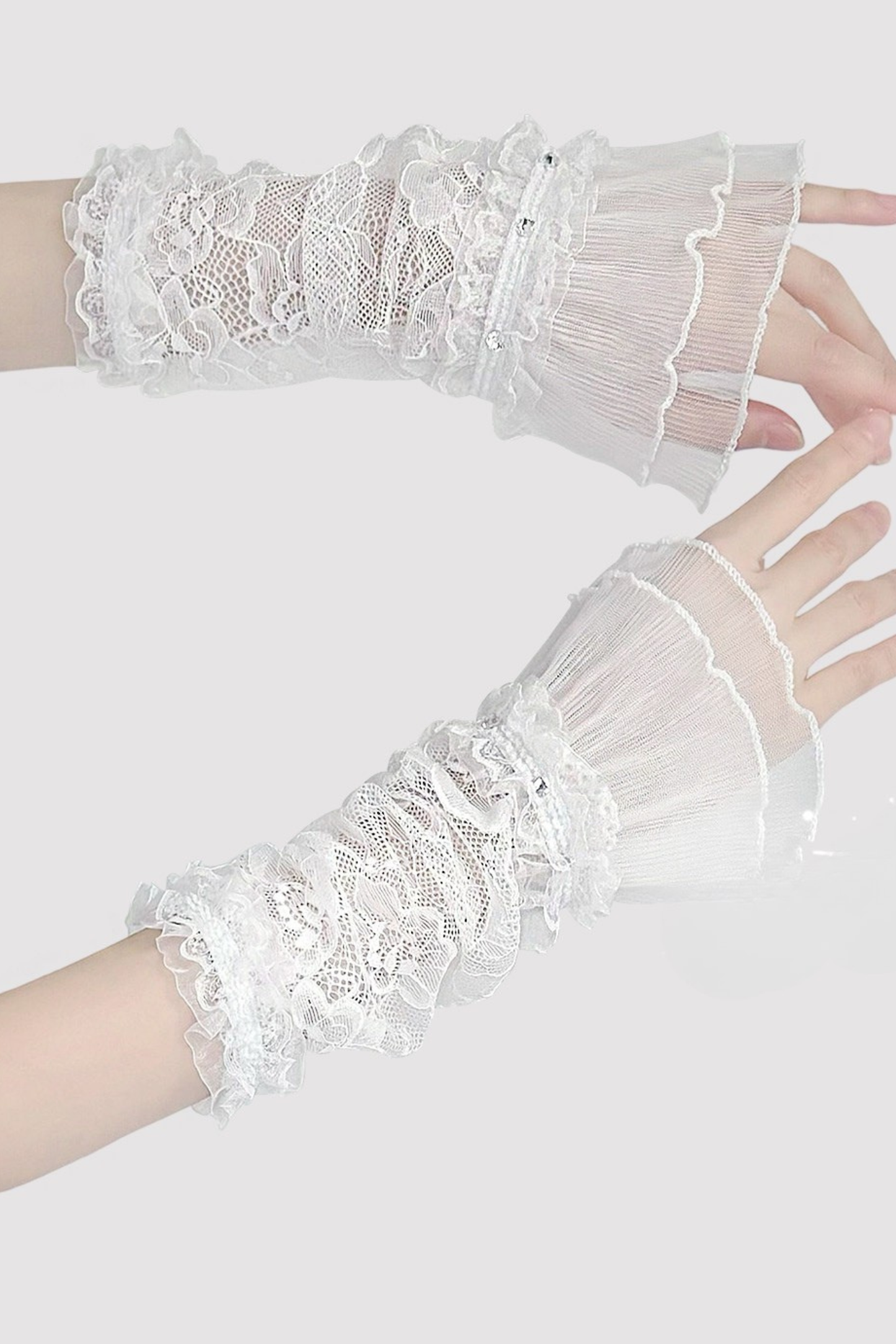 Lace Rhinestone Sleeve