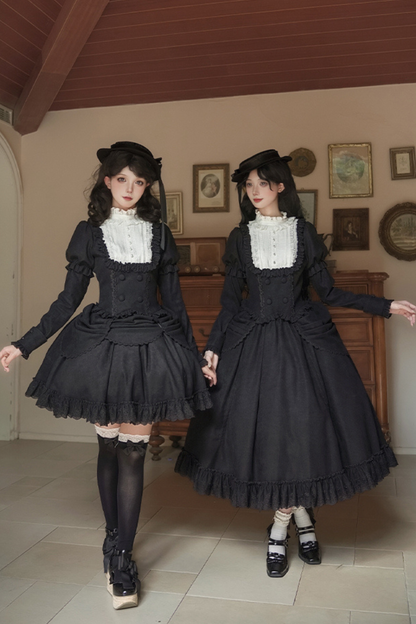 [Reservations] Classical Top + Curtain Skirt + Ribbon Collar + Hat