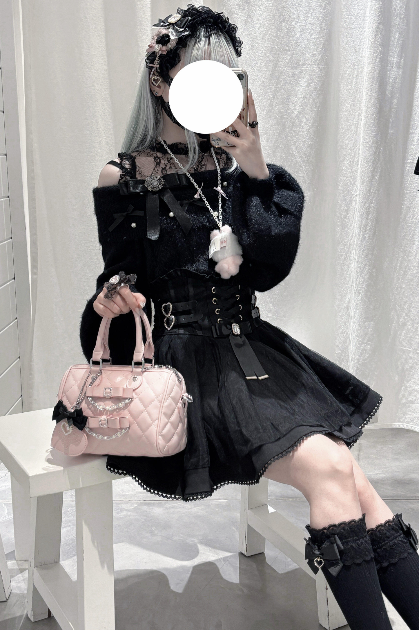 キルティングリボンミニバッグ