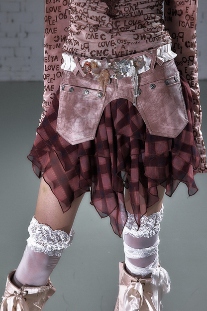 Retro-Punk-Patchwork-Jeansrock