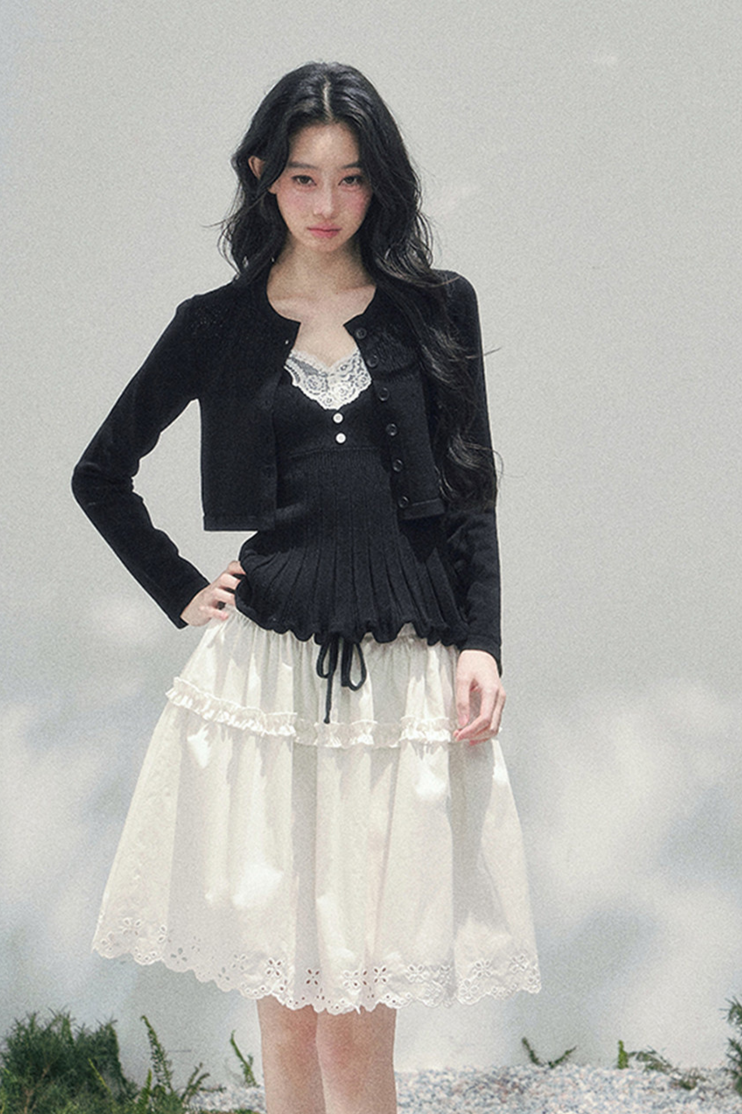 フレンチレースジャケット+キャミソール