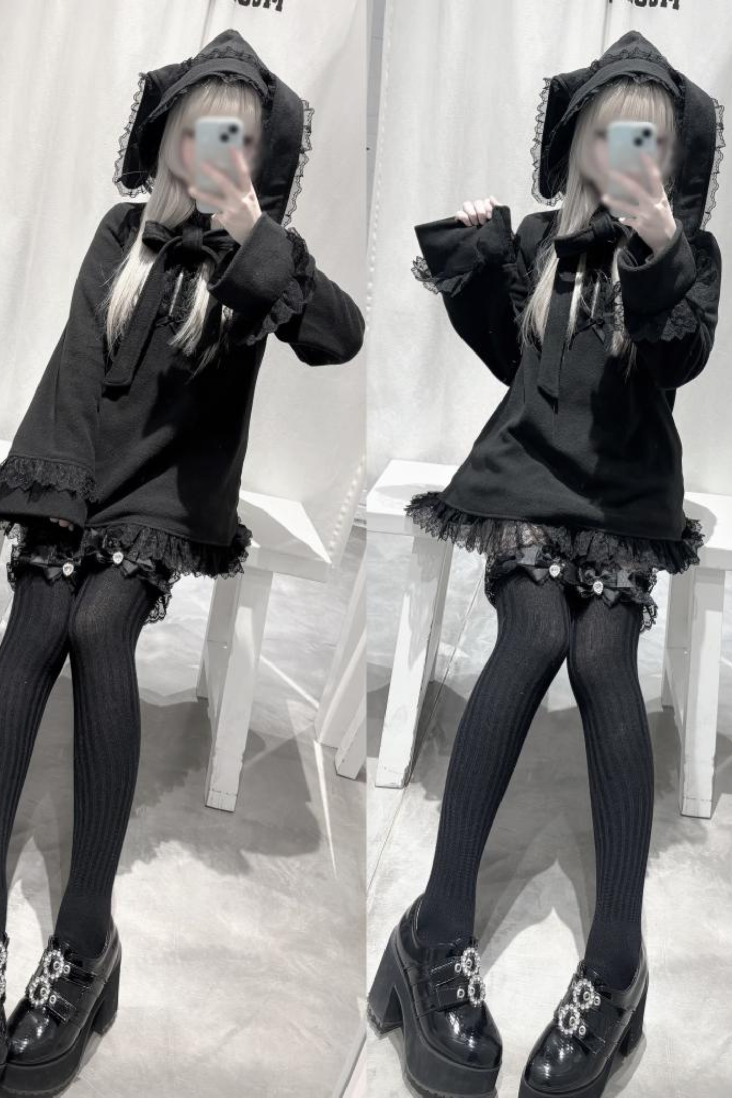 フレアレーストップス+うさ耳ハット