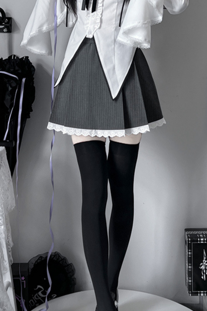 Gothic style sailor shirt + lace skirt