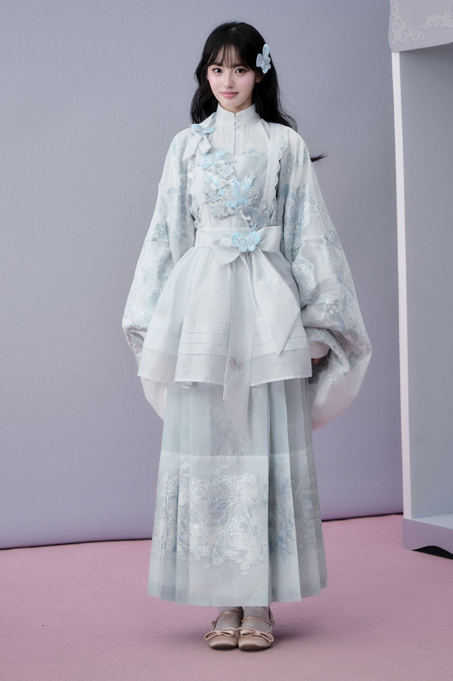 워터 미스트 퓨어 차이나 재킷 + 스커트 + 커버 스커트