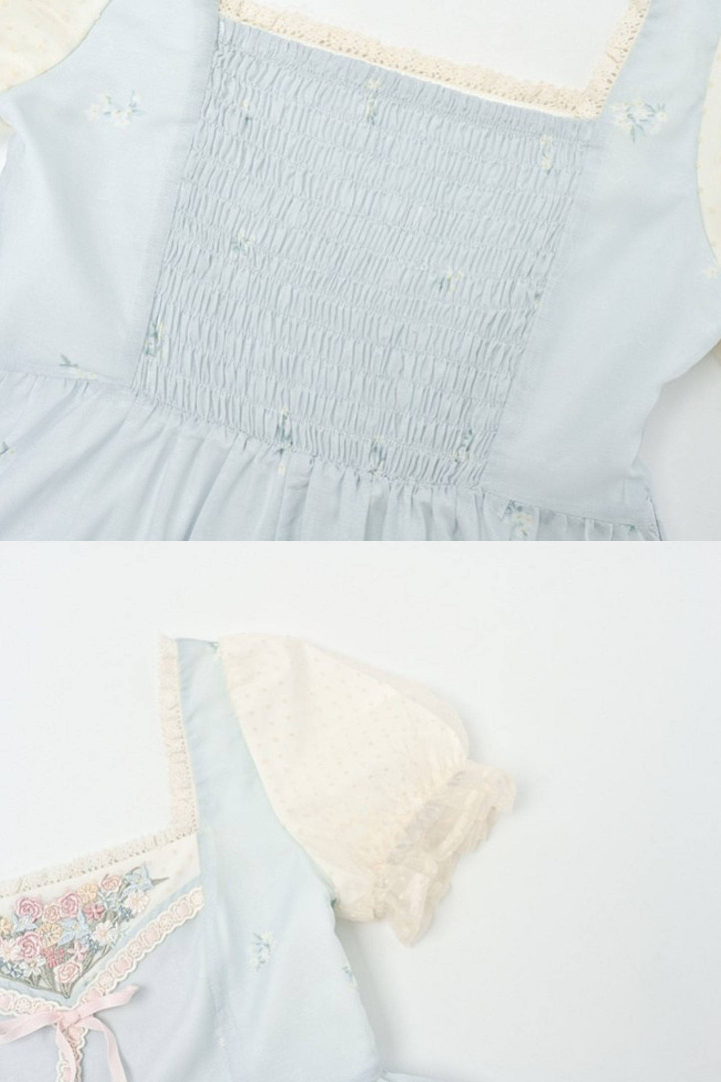 スイートガーリーライトパフスリーブワンピース