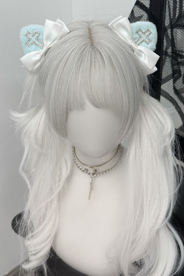 クロス猫耳クリップ