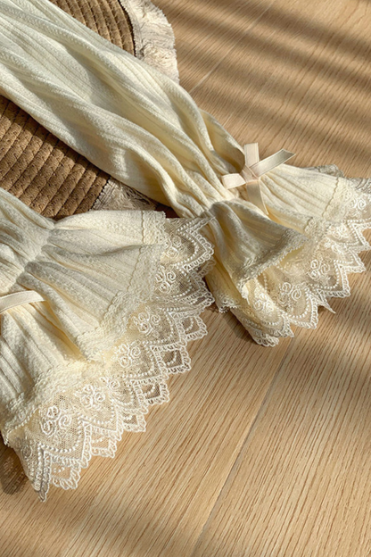 レーストリムニットカーディガン