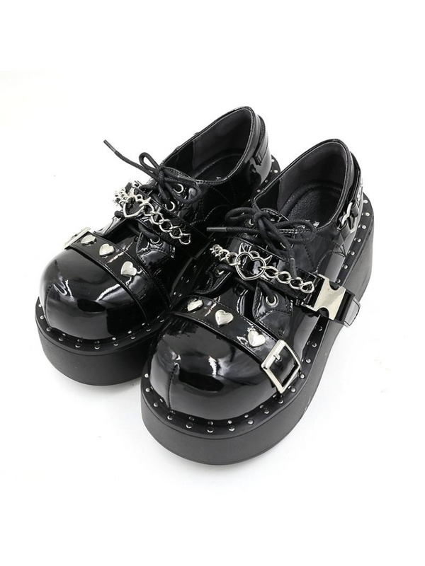 Devil Trap Punk Gothic Lolita Round Toe Platform Shoes