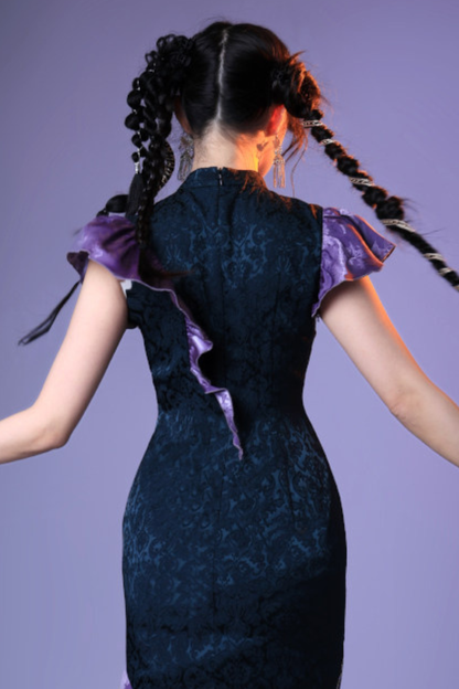 カラフルウィーブプリーツチャイナドレス