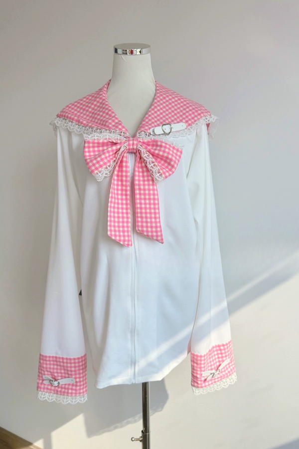 電波チェックセーラートップス