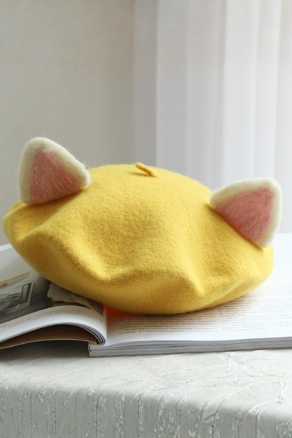 Milky Cat Ear Beret