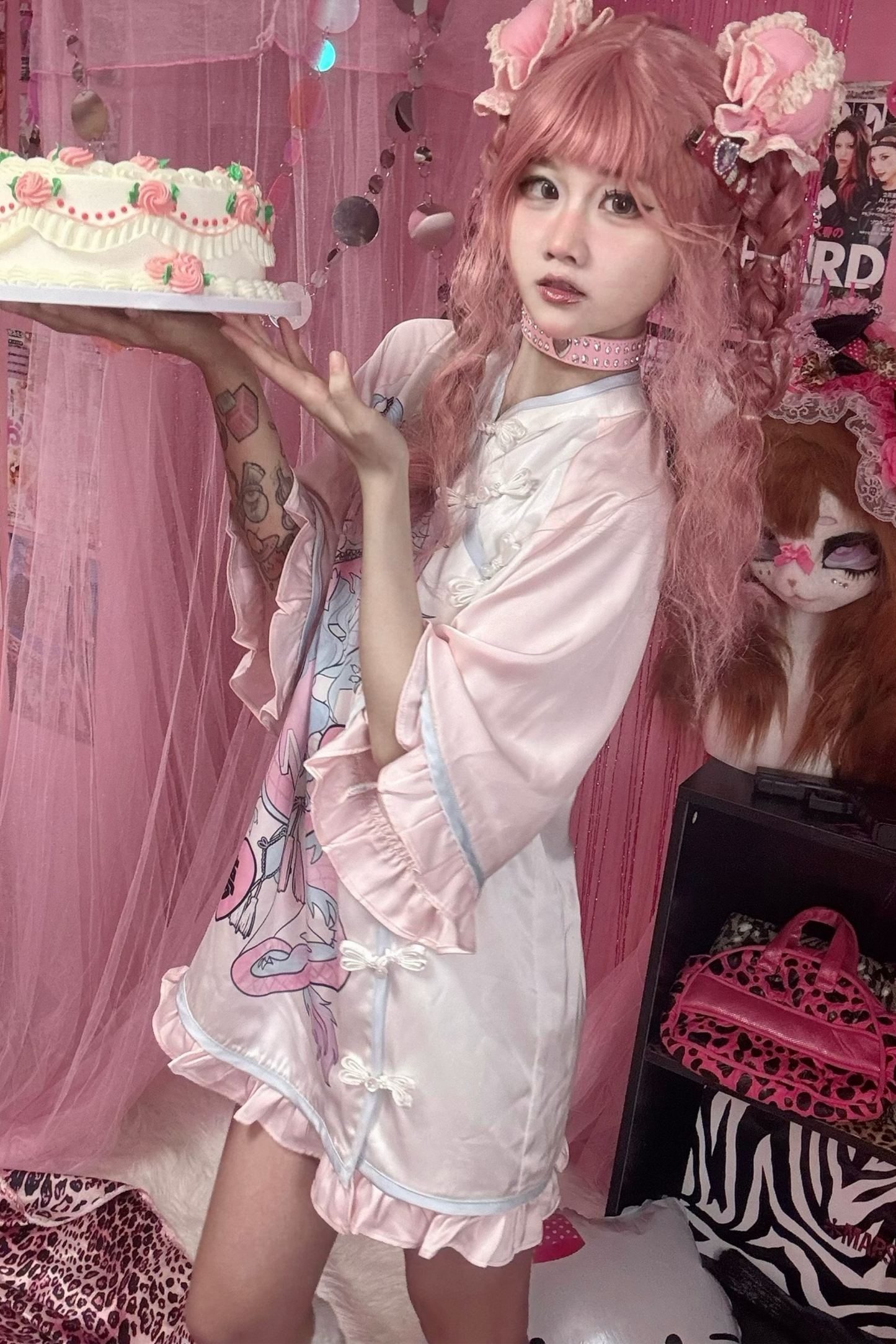 夢愛天使サブカルチャイナTシャツ+ショートパンツ