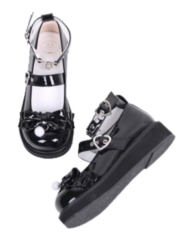 Meowko Colorita Retro Soft Girl Round Toe Shoes